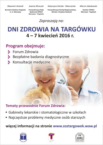 zoz-plakat-2016-355x500 Dni Zdrowia na Targówku- 4 do 6 kwietnia 2016