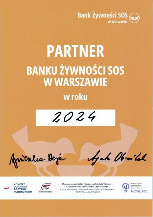 Bank-Zywnosci-494x700 Oddział Rejonowy Warszawa Targówek został Partnerem Banku Żywności SOS w Warszawie.